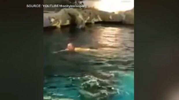 Naked swimmer Ripley's