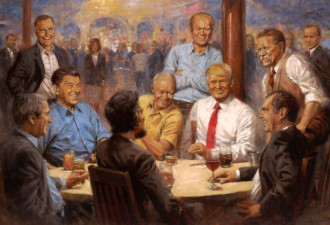 特朗普的白宫挂着这么一幅画！网友不淡定了