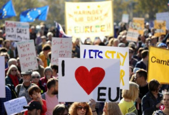 50万人伦敦大游行 要求再办脱欧公投