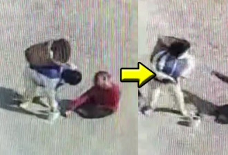 中国大妈 悍然从残疾乞丐碗里抢钱　