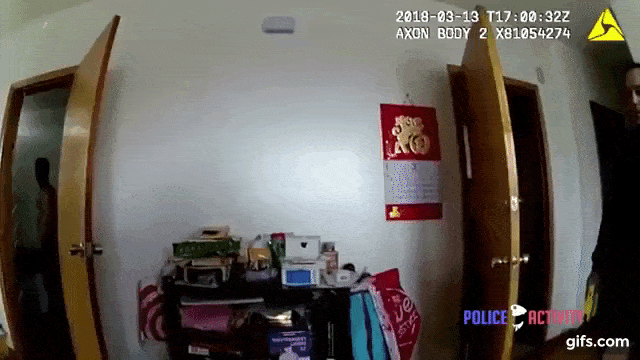视频：华男持菜刀砍杀怀孕妻子 警察开枪