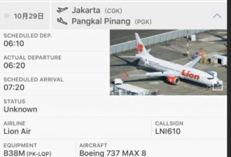 印尼 737 客机坠海细节曝光