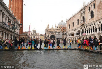 威尼斯水位上涨 四分之三被淹 千年古迹 &quot;泡水&quot;