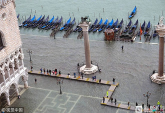 威尼斯水位上涨 四分之三被淹 千年古迹 &quot;泡水&quot;