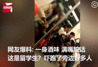 数名黑人留学生中国乘地铁大飙脏话，素质极差