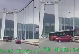 恐怖：重庆巴士堕长江正面撞车画面曝光