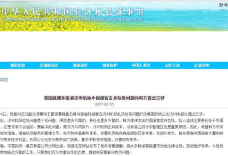 中国公民入境受阻案频发 中国总领馆提出交涉