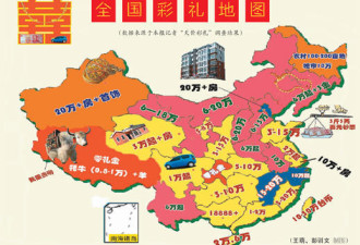 中国彩礼地图出炉：长江流域存在“零礼金”