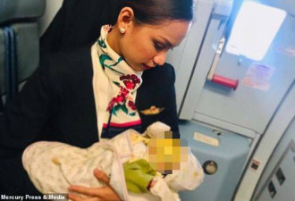 飞机上一名婴儿哭闹不停，空姐一个举动圈粉！