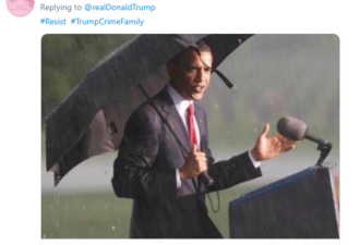 川普因雨取消访一战公墓，奥巴马却在雨中活动