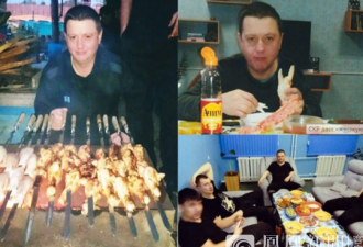 俄罗斯杀12人罪犯被曝狱中吃鱼子酱大餐用手机