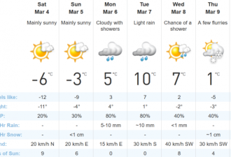 今有飘雪体感温度-20C 多伦多发出酷寒警报