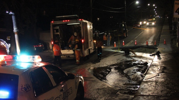 Morningside Avenue is expected to be closed in both directions for at least a few hours, police say.