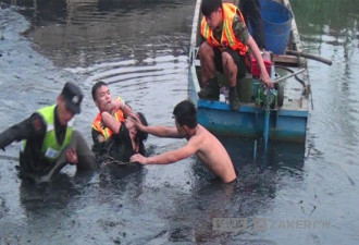 美女刚从医院看完病突然跳桥喝污水 所为何事？
