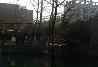 杭州闹市河中捞上一具女尸 上身缠绕八根铁链