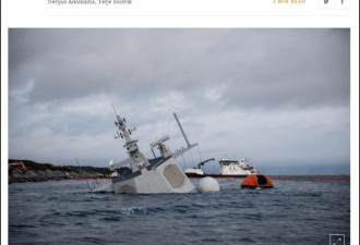 被油轮撞击的挪威宙斯盾护卫舰,  几乎完全沉没