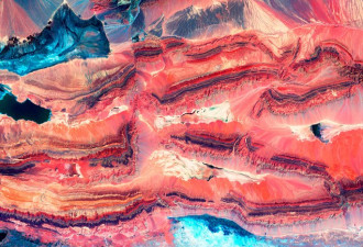 卫星为地球拍摄“艺术照”色彩绚丽似抽象画