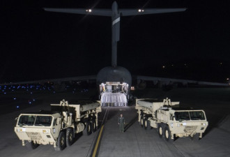两台萨德发射架已抵韩国 现场图公布
