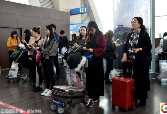 中国赴韩国游客减少 韩国仁川机场显空旷