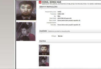 金正男案：国际刑警对4朝鲜嫌犯发红色通缉令