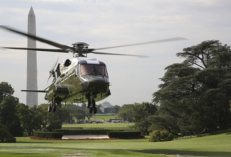 特朗普新座驾：下代总统专用直升机在白宫试降