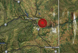 BC省北部发生里氏4.2级的浅源地震