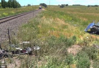 新州发生火车汽车相撞事故！汽车司机受重伤