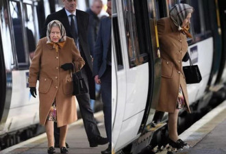 英女王&quot;村姑&quot;造型乘火车度圣诞，乘客没发现！