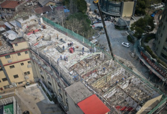 上海北外滩最大“空中违建”被拆 已存在20余年