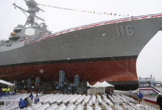 美国海军加速造舰，一年开工3艘伯克3