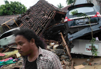 印尼海啸遇难人数升至373人 火山喷发是源头