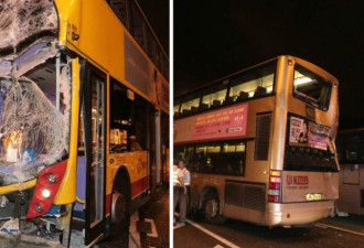 香港交通意外 3巴士相撞70人受伤