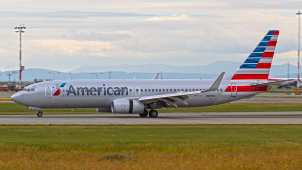 The Greater Toronto Airport Authority said the incident involved an American Airlines plane, like the one pictured here.