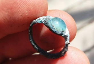 耶路撒冷找到一枚2000年前遗失戒指 嵌有宝石