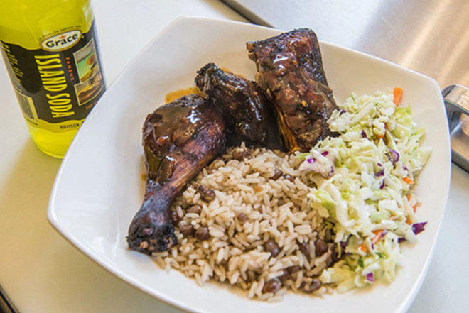 “Jerk chicken at Rasta Pasta blogto”的图片搜索结果