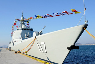 新神盾舰亮相黄海 华海军敏感期演习释信号