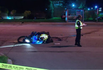 北约克致命车祸 摩托车手与Jeep相撞伤重身亡