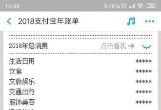 支付宝2018年度账单来了 网友：我哪来这么多钱