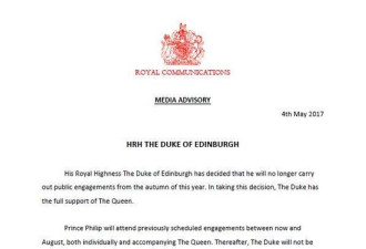 英国女王丈夫今秋将退休 不再履行皇家职务