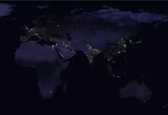 从夜间灯光地图看中国经济形势 美国专家被震惊