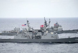 日本护卫舰事实上已编入美军航母战斗群