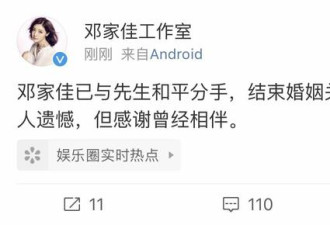 邓家佳正式离婚 15年感情结束 浪漫婚礼成往昔