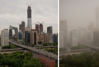 沙尘暴席卷中国北部 “空气末日”再临北京