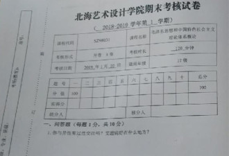 艾滋病的好处是啥？ 广西一高校奇葩考卷引争议