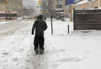 20厘米狂风暴雪袭击多伦多 交通怎一个乱字了得