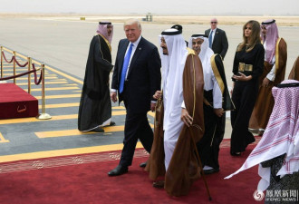 川普抵达沙特  一场花费4.6亿元接待活动的开始