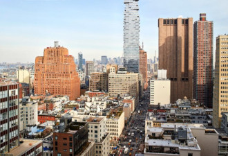 纽约又多了幢豪宅楼 像是玻璃方块搭成的积木塔