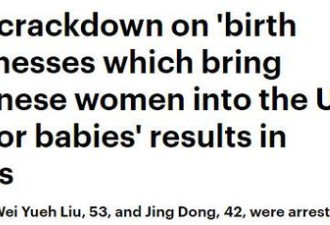 美国大规模打击协助中国孕妇偷渡到美分娩产业