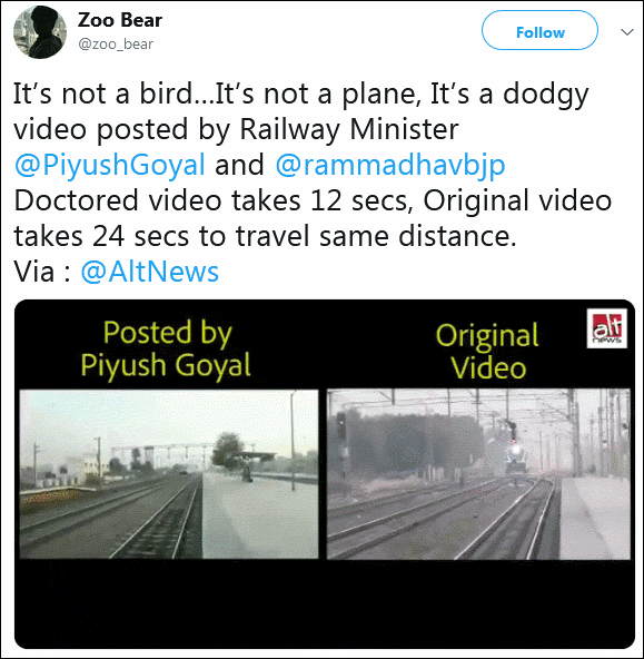 印度部长炫耀“高铁”被发现视频调快了1倍