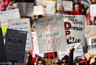 实际收入不如1990年，美国教师罢工潮